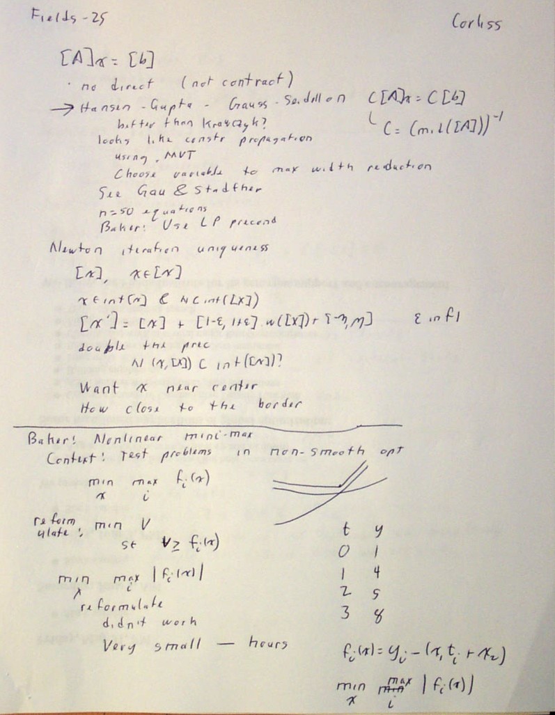 25. Natalie: Multiple precision IA; Baker: Nonlinear minimax